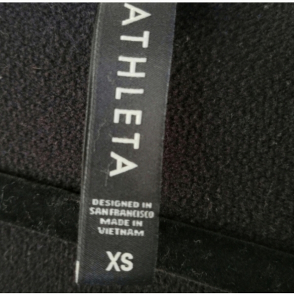 ATHLETA Purana Drape Black Longsleeve Pullover Hoodie Top Size XS - Picture 4 of 6